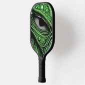 Grüne Alien mit degenerativen Linien Pickleball Schläger (Links)