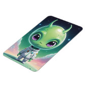 Grüne Alien mit Hörnern Magnet (Linke Seite)