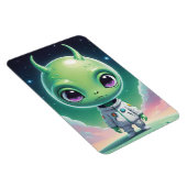 Grüne Alien mit Hörnern Magnet (Rechte Seite)