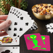 GRÜNE ALIEN PEACE UNTERZEICHNET SPIELKARTEN (In Situ)