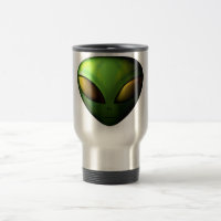 Grüne alien-Reise-Tasse