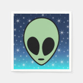 Grüne Alien Serviette (Vorderseite)