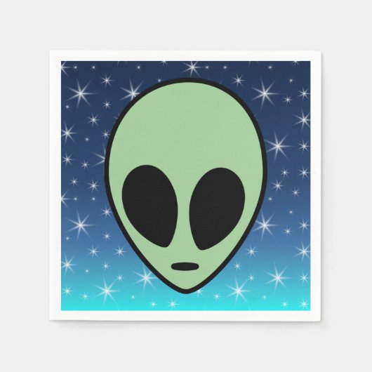 Grüne Alien Serviette (Vorderseite)