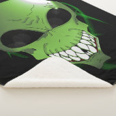 Grüne Alien Sherpa-Decke Sherpadecke (3/4)