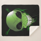 Grüne Alien Sherpa-Decke Sherpadecke (Vorderseite (Horizontal))