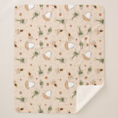 Grüne Alien Sherpadecke (Vorderseite)