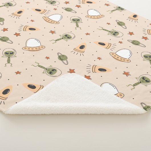 Grüne Alien Sherpadecke (3/4)