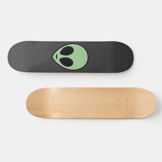 Grüne Alien Skateboard (Horizontal)