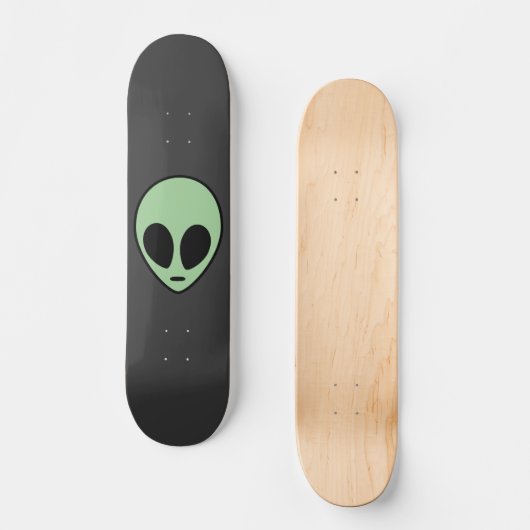 Grüne Alien Skateboard (Vorderseite)