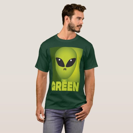 Grüne Alien T-Shirt (Vorne ganz)
