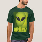 Grüne Alien T-Shirt (Vorderseite)