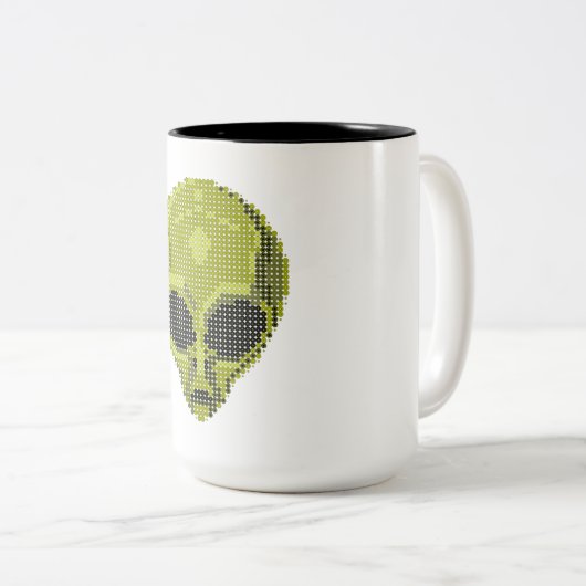 Grüne Alien Tasse (VorderseiteRechts)
