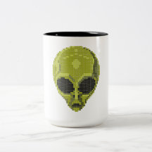 Grüne Alien Tasse