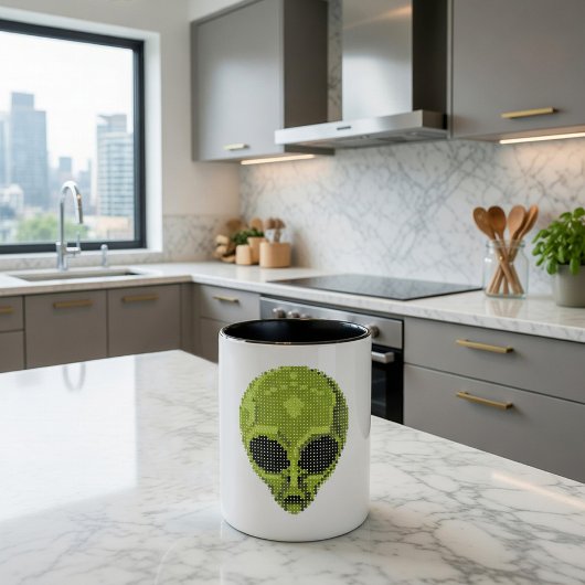 Grüne Alien Tasse