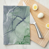 grüne Alkoholfarbe Geschirrtuch (Viertel Falte)