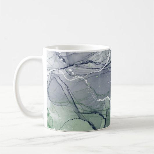 Grüne Alkoholtinte Kaffeetasse (Links)