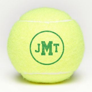 Grüne All-Amerikanische Monogramm-Tennisbälle Tennisbälle
