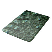 Grüne Alligator-Skin-Textur Badematte (Schrägansicht)