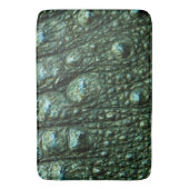 Grüne Alligator-Skin-Textur Badematte (Vorderseite Vertikal)