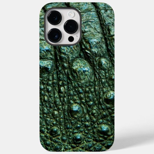 Grüne Alligator-Skin-Textur Case-Mate iPhone Hülle (Rückseite)