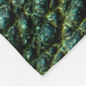 Grüne Alligator-Skin-Textur Fleecedecke (Ecke)