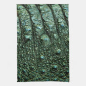 Grüne Alligator-Skin-Textur Geschirrtuch (Vertikal)