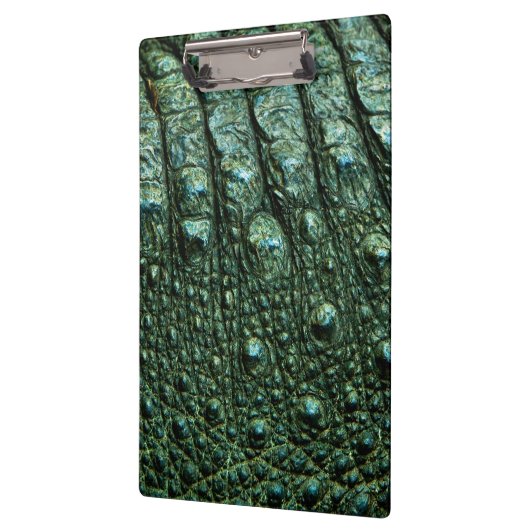 Grüne Alligator-Skin-Textur Klemmbrett (Links)