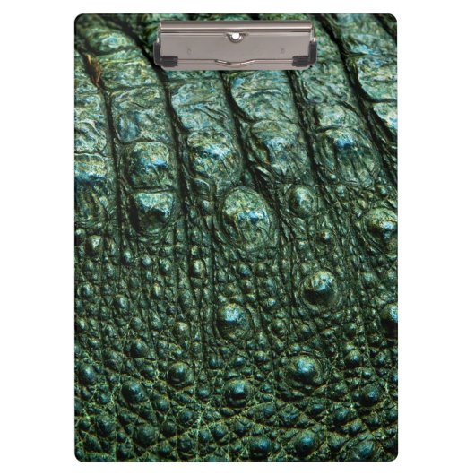 Grüne Alligator-Skin-Textur Klemmbrett (Vorderseite)