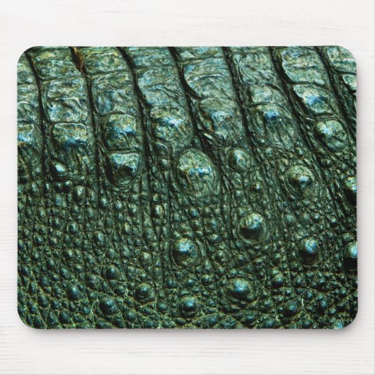 Grüne Alligator-Skin-Textur Mousepad (Vorne)