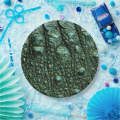 Grüne Alligator-Skin-Textur Pappteller (Party)