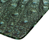 Grüne Alligator-Skin-Textur Schneidebrett (Ecke)