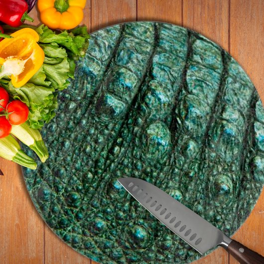 Grüne Alligator-Skin-Textur Schneidebrett