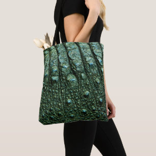 Grüne Alligator-Skin-Textur Tasche