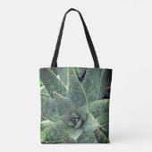 Grüne Aloe-Fotografie Tasche (Rückseite)