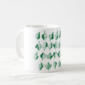 Grüne Alphabet-Tasse Kaffeetasse (Vorderseite Links)