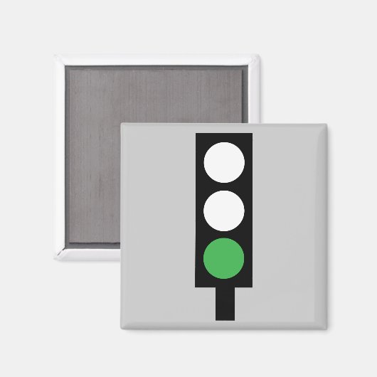 Grüne Ampelmagnet Magnet (Vorderseite/Rückseite)