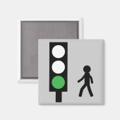 Grüne Ampelmagnet Magnet (Vorderseite/Rückseite)