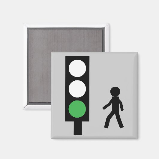 Grüne Ampelmagnet Magnet (Vorderseite/Rückseite)