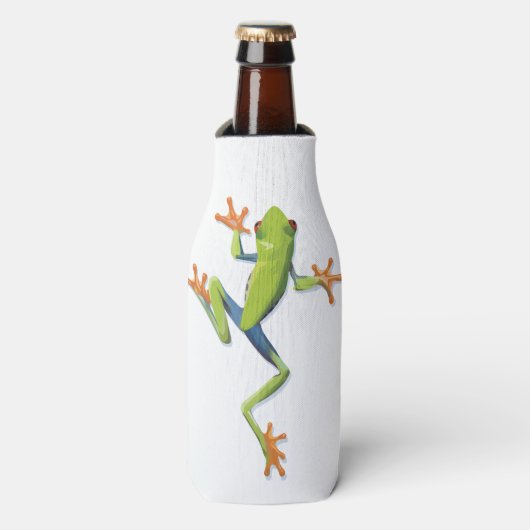 Grüne Amphibienbaum-Frog Flaschenkühler (Flaschenvorderseite)