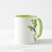 Grüne Amphibienbaum-Frog Tasse (VorderseiteRechts)