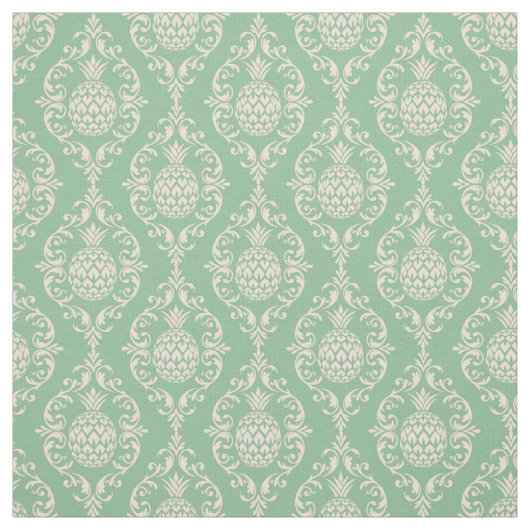 Grüne Ananas Damask Stoff (Muster)