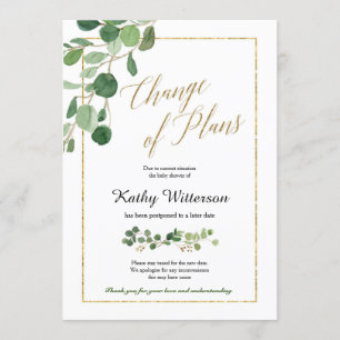 Grüne Änderung der Pläne Ankündigung