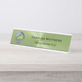 Grüne Änderung von Firmenlogo Schreibtischnamensplakette (Vorderseite )