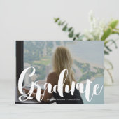 Grüne Ankündigung der Minimalistischen Foto Gradua (Stehend Vorderseite)