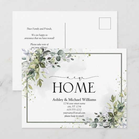 Grüne Ankündigung über neue Zuhause Script Moving (Vorne/Hinten)