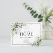 Grüne Ankündigung über neue Zuhause Script Moving (Stehend Vorderseite)