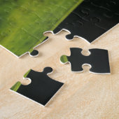 Grüne Anole, Anolis carolinensis, erwachsen auf Pa Puzzle (Seite)