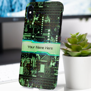 Grüne anpassbare Leiterplatte iPhone 14 Hülle