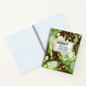 Grüne Anpassung des marmorierten Kompositionsbuchs Notizblock (Innenseite)