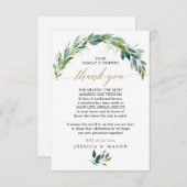 Grüne anstelle von Favoriten Vielen Dank Platzkart Ankündigung (Vorne/Hinten)